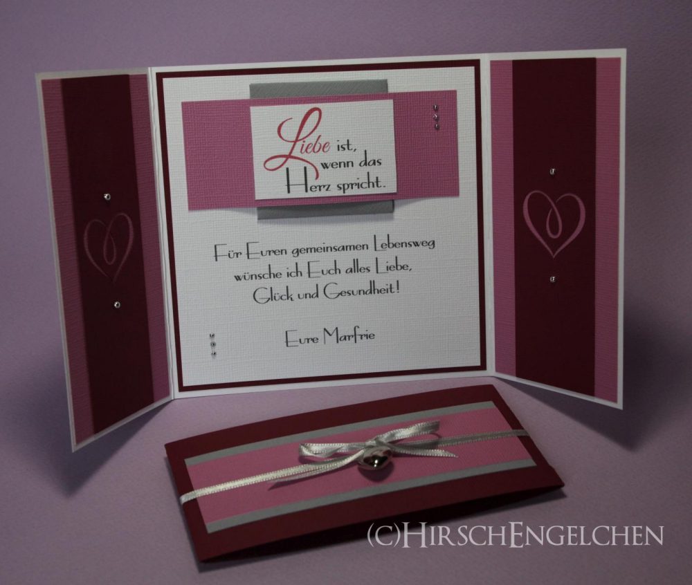 Gatefold-Card zur Hochzeit innen