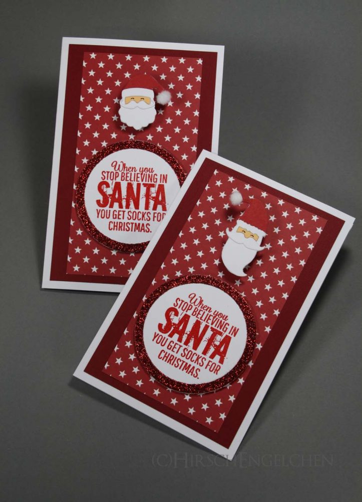 Weihnachtskarten Santa Front