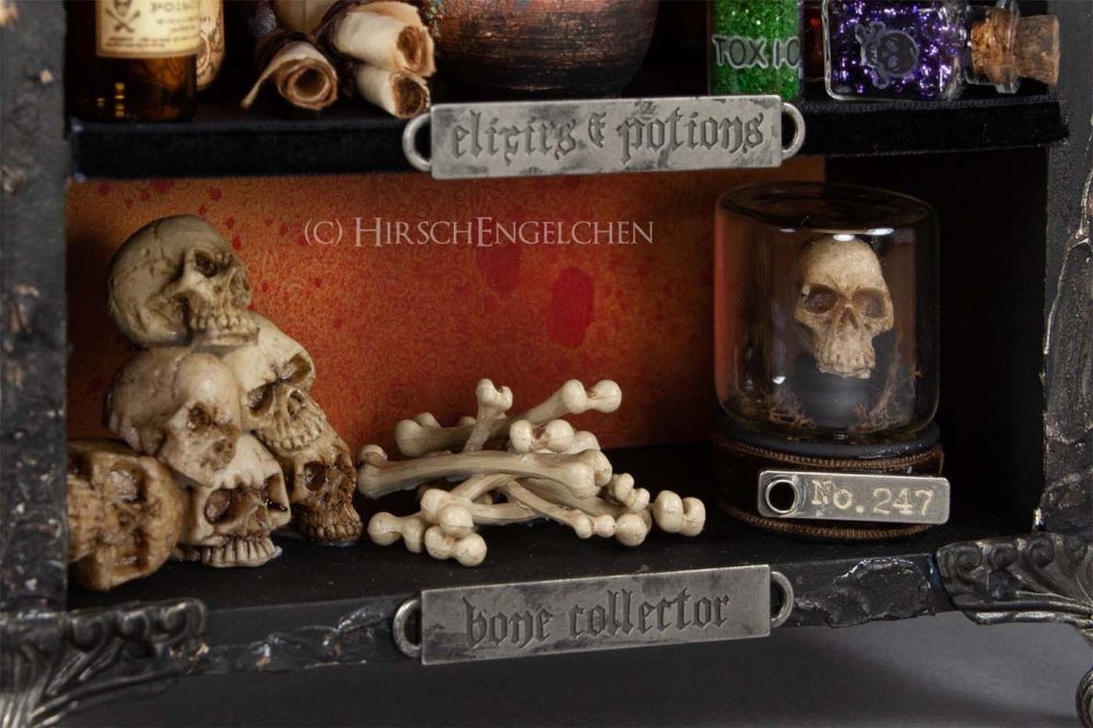Spooky Halloween Diorama Knochensammler