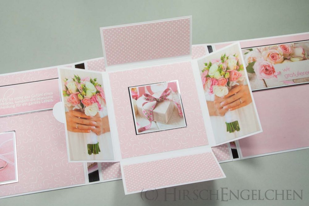 Verlobungskarte in rosa